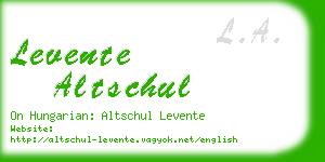 levente altschul business card